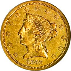 1842 D Coins Liberty Head Quarter Eagle Prices