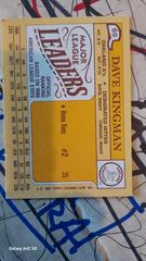 Back  | Dave Kingman Baseball Cards 1987 Topps Mini League Leaders