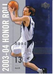 Steve Nash Basketball Cards 2003 Upper Deck Honor Roll Prices