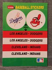 LA Dodgers/Cleveland Indians [Sticker] #NNO Baseball Cards 1988 Fleer Record Setters Prices