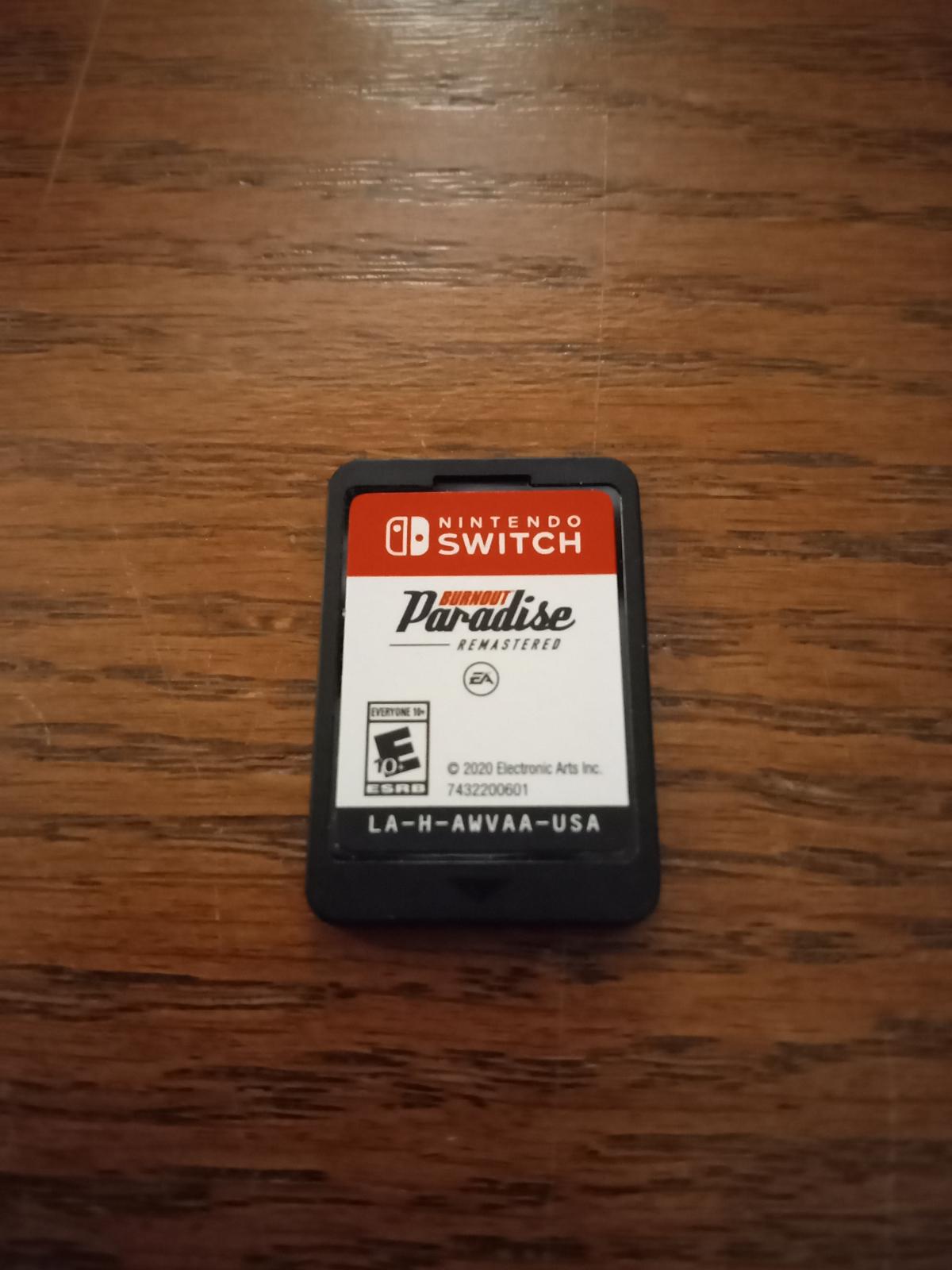 Burnout Paradise Remastered Item only Nintendo Switch