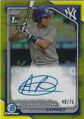 Agustin Ramirez [Yellow Refractor] #CPA-AR Baseball Cards 2024 Bowman Chrome Prospect Autograph Prices