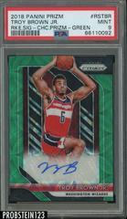 Troy Brown Jr. [Choice Prizm Green] Basketball Cards 2018 Panini Prizm Rookie Signatures Prices