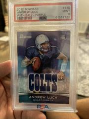 Andrew Luck [Holding Ball Purple] #150 Football Cards 2012 Bowman Prices