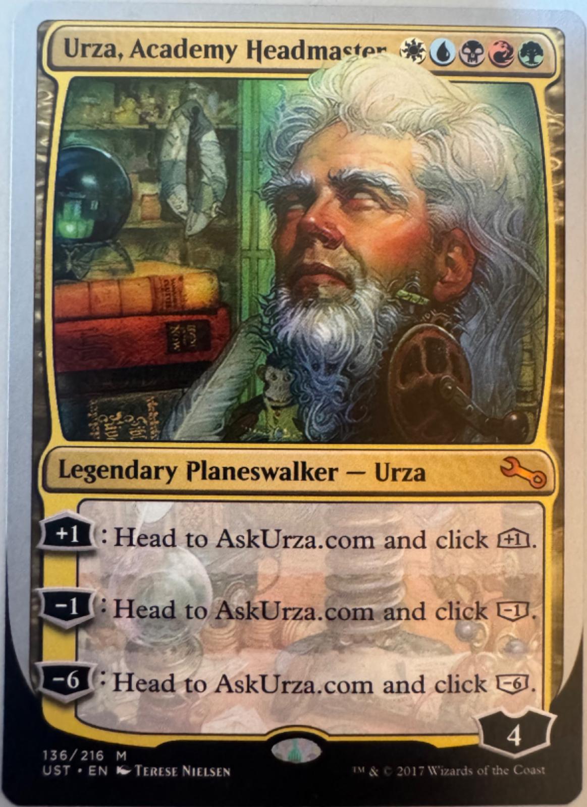 Urza, Academy Headmaster #136 Magic Unstable