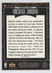 Back | Michael Jordan Basketball Cards 1995 Upper Deck Predictor Player of the Week