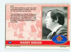 Back Of Card  | Harry Sinden Hockey Cards 1991 Future Trends Canada ’72