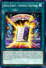 Abyss Script - Opening Ceremony YuGiOh Legendary Duelists: White Dragon Abyss Prices