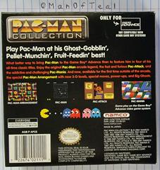 Box Back | Pac-Man Collection GameBoy Advance