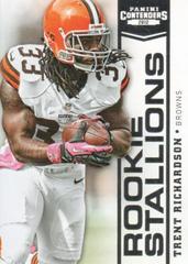 Trent Richardson #12 Football Cards 2012 Panini Contenders Rookie Stallions Prices
