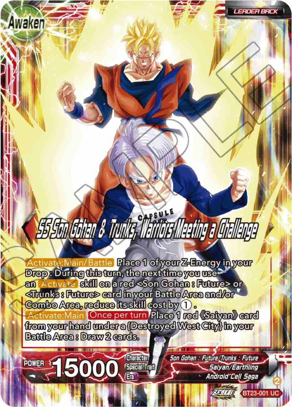 Son Gohan & Trunks // SS Son Gohan & Trunks, Warriors Meeting a Challenge [Foil] BT23-001 Dragon Ball Super Perfect Combination