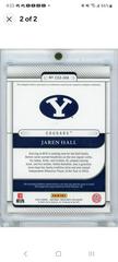 Back | Jaren Hall [Brand Logo] Football Cards 2023 Panini National Treasures Collegiate College Silhouettes Signatures