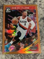 Damian Lillard [Orange] #1 Basketball Cards 2018 Panini Donruss Optic Prices