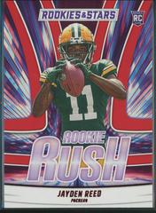 Jayden Reed [Red] #RR-10 Football Cards 2023 Panini Rookies & Stars Rookie Rush Prices