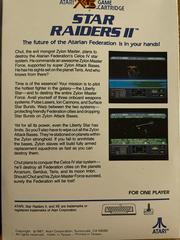 Cartridge Back | Star Raiders II Atari 400