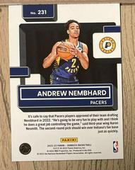 Back Of The Card | Andrew Nembhard Basketball Cards 2022 Panini Donruss