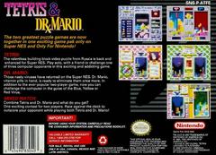 Back Cover | Tetris and Dr. Mario Super Nintendo