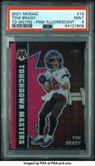 Tom Brady [Pink Fluorescent] #TM-12 Football Cards 2021 Panini Mosaic Touchdown Masters Prices