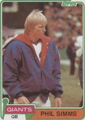 Phil Simms Football Cards 1981 Topps Prices