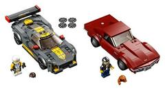 LEGO Set | Chevrolet Corvette C8.R Race Car and 1968 Chevrolet Corvette LEGO Speed Champions