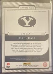 Back | Jaren Hall [Purple] Football Cards 2023 Panini National Treasures Collegiate College Silhouettes Signatures