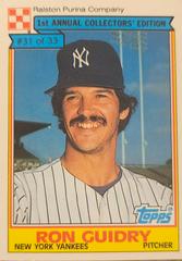 Ron Guidry #31 Baseball Cards 1984 Ralston Purina Prices
