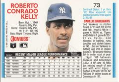 Back Of Card | Roberto Kelly Baseball Cards 1992 Donruss