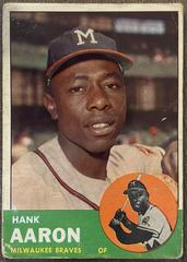 Hank Aaron Baseball Cards 1963 Topps Prices