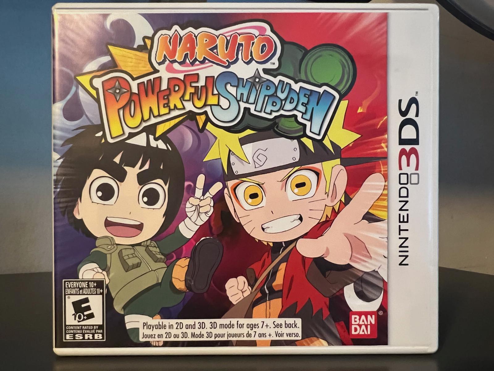 Naruto Powerful Shippuden Item, Box, and Manual Nintendo 3DS
