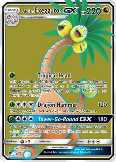 Alolan Exeggutor GX #107 Cover Art