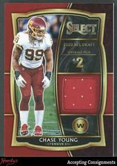 Chase Young [Red Prizm] Football Cards 2020 Panini Select Draft Selections Memorabilia Prices