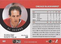 Back | Al Secord Hockey Cards 1990 Pro Set