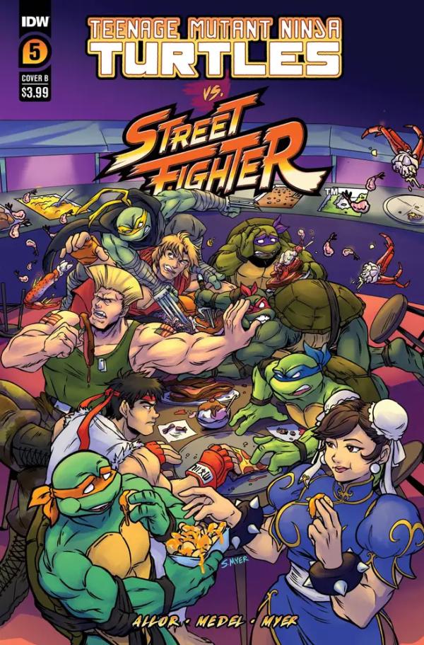 Teenage Mutant Ninja Turtles vs. Street Fighter [Myer] #5 (2023) Comic Books Teenage Mutant Ninja Turtles vs. Street Fighter