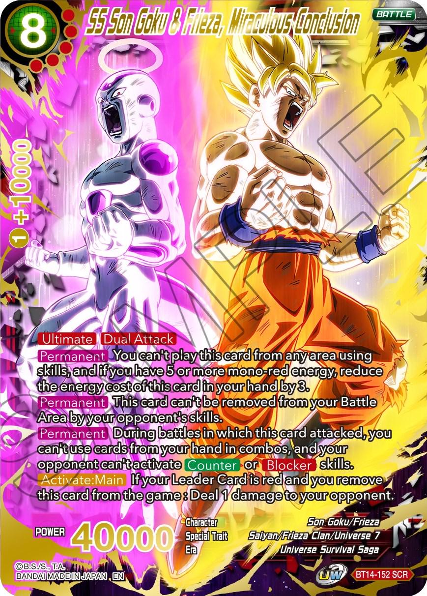 SS Son Goku & Frieza, Miraculous Conclusion BT14-152 Dragon Ball Super Cross Spirits