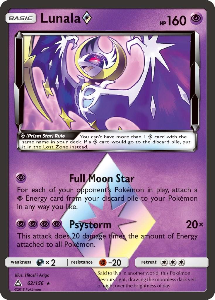 Lunala Prism Star #62 Pokemon Ultra Prism