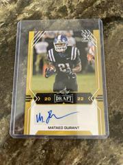 Mataeo Durant [Gold] #BA-MD1 Football Cards 2022 Leaf Draft Autographs Prices
