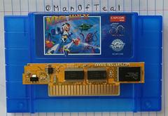 Blue Cartridge And Motherboard  | Mega Man X [iam8bit 30th Anniversary Edition] Super Nintendo