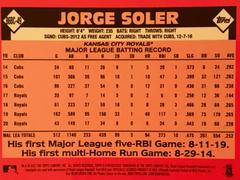 Rear | Jorge Soler Baseball Cards 2021 Topps Chrome 1986