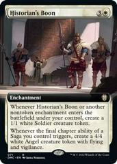 Historian's Boon [Extended Art] Magic Dominaria United Commander Prices