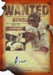 Cameron Ward [Orange] #GS-CWA Football Cards 2023 Bowman's Best University Gunslingers and Bandits Die Cuts Autographs Prices