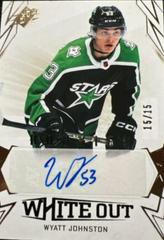 Wyatt Johnston [Gold] #WOR-WJ Hockey Cards 2022 SPx White Out Rookie Autographs Prices