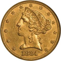 1884 Coins Liberty Head Half Eagle Prices
