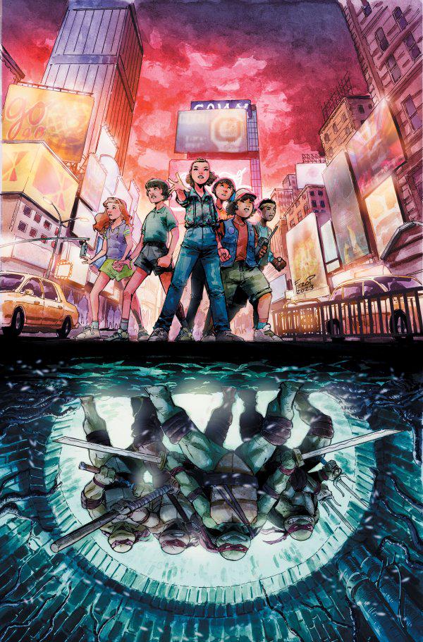 Teenage Mutant Ninja Turtles x Stranger Things [Pe Full Art] #1 (2023) Comic Books Teenage Mutant Ninja Turtles x Stranger Things