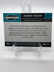 Back Of Card | Andrew Vaughn Baseball Cards 2022 Topps Generation Now