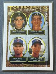 Dave Silvestri, Chipper Jones, Benji Gil, Jeff Patzke Top Prospects #529 Baseball Cards 1993 Topps Gold Prices