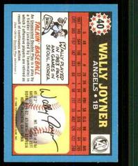 Wally Joyner [Back] #40 | Wally Joyner Baseball Cards 1988 Topps U.K. Mini