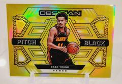 Trae Young [Yellow Flood] #11 Basketball Cards 2021 Panini Obsidian Pitch Black Prices