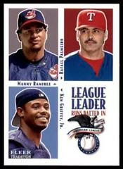 Ken Griffey Jr., Manny Ramirez, Rafael Palmeiro #3 Baseball Cards 2000 Fleer Tradition Prices