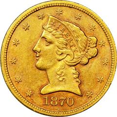 1870 CC Coins Liberty Head Half Eagle Prices