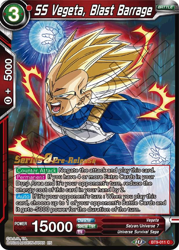 SS Vegeta, Blast Barrage BT9-011 Dragon Ball Super Universal Onslaught: Pre-Release Promos